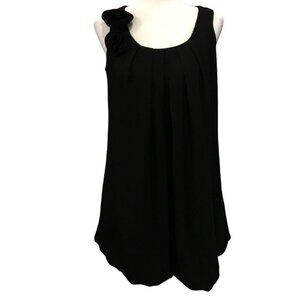 En Focus Studio Black Sleeveless Dress With Floral Accent Size 8